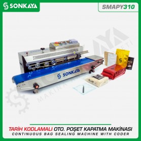 Sonkaya SMAPY310 Stainless Continuous Bag Sealing Machine With Coder
