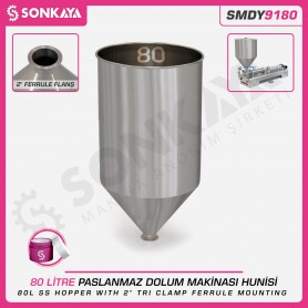 Sonkaya SMDY9180 80 Liters Stainless Hopper for Paste Fillers