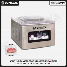 SMVK250 Vacuum Chamber Sealer Double Bar 2x49cm 10mm