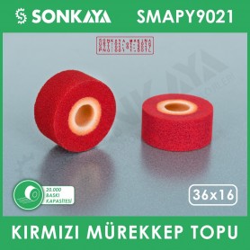 SMAPY9021 Konveyörlü Poşet Ağzı Kapatma Makinası Mürekkep Topu Kırmızı 36x16mm
