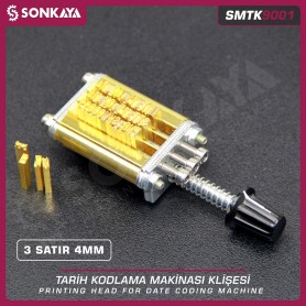 Sonkaya SMTK9001 Tarih Kodlama Klişesi 3 Satır 4 mm