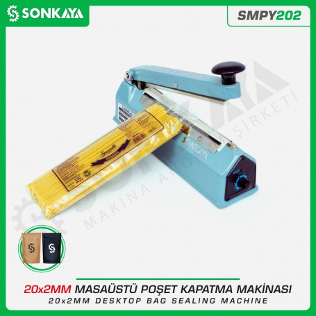 Sonkaya SMPY202 20cm Masaüstü Manuel Poşet Ağzı Kapatma Makinası Demir