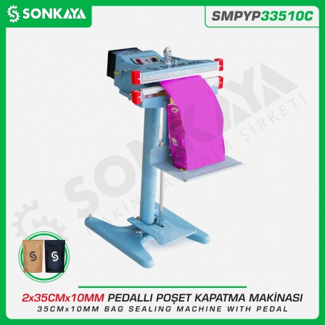 Sonkaya SMPYP33510C Pedal Bag Sealing Machine 35CM 10MM Double Bar