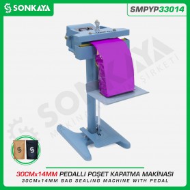 Sonkaya SMPYP33014 Pedallı Poşet Kapama Makinası Çift Çene 30CM 14MM