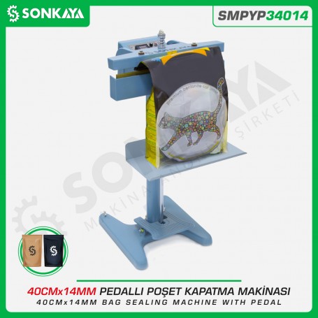 Sonkaya SMPYP34014 Bag Sealing Machine With Pedal 40CM 14MM Double Bar